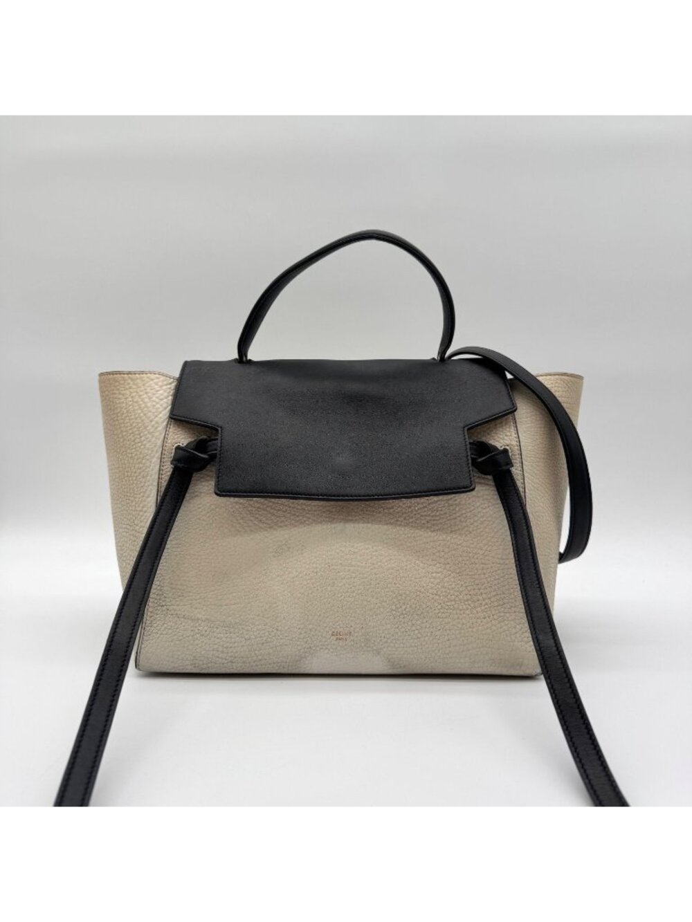 Celine Belt Bag Bicolor 2-Way Ivory Leather Gold